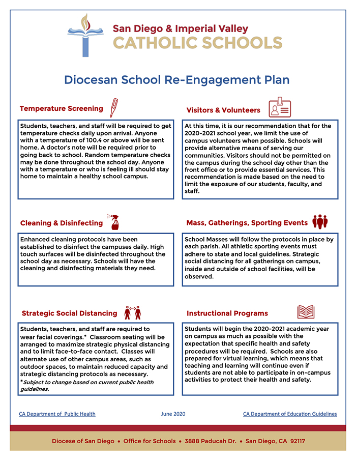 Diocesan School Re-Engagement Plan