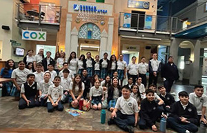 Group photo of students at Biztown